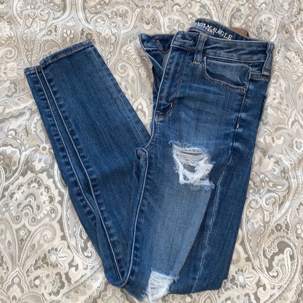 AE Dark Super Hi-Rise Jegging